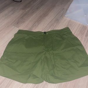 REI green womens hiking shorts